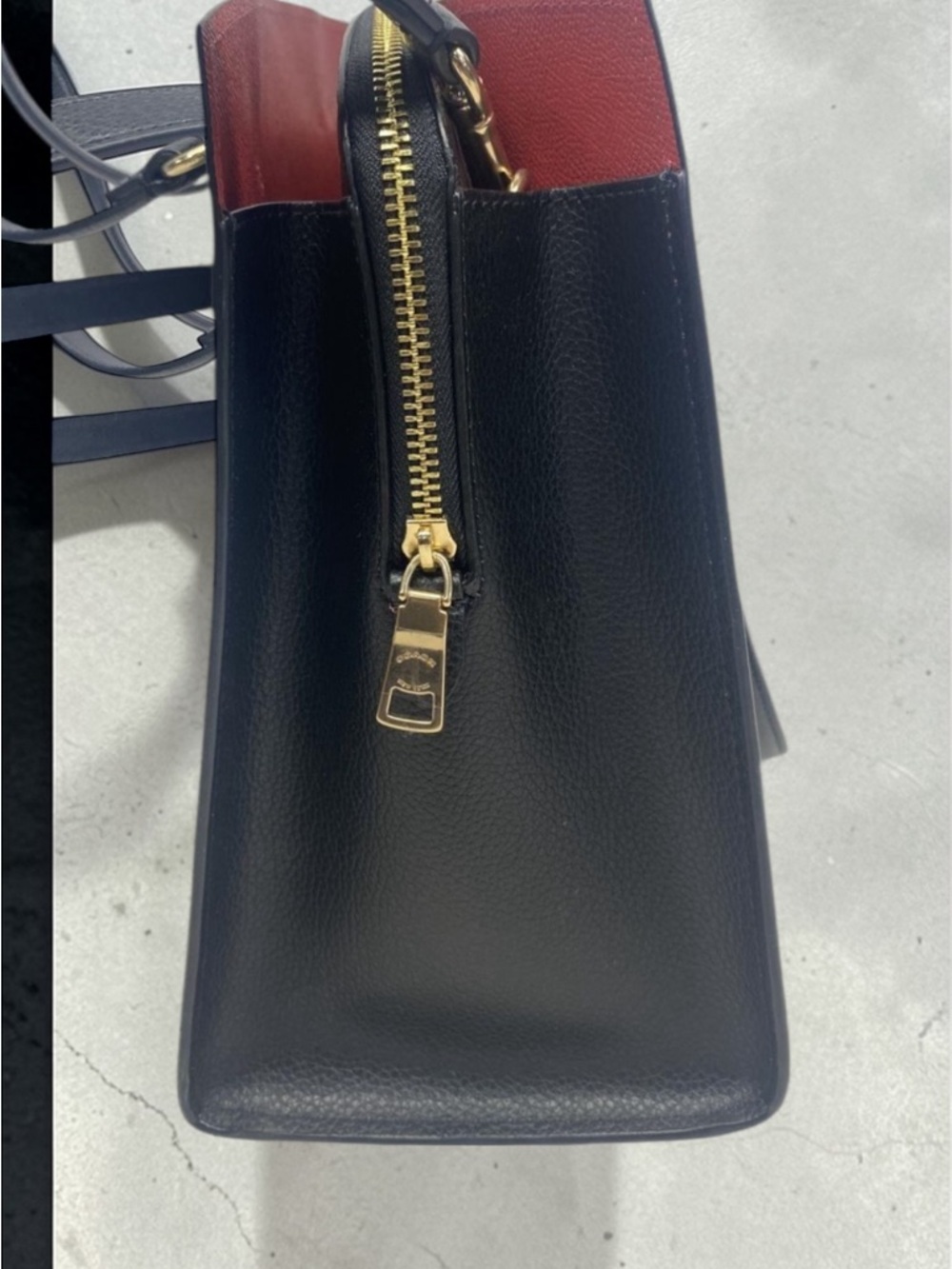 Coach Tatum Carryall Black Double Face Pebbled Leather Handbag C4078 NWOT - Picture 5 of 14